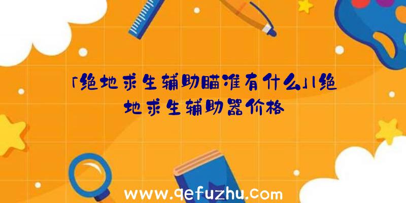 「绝地求生辅助瞄准有什么」|绝地求生辅助器价格